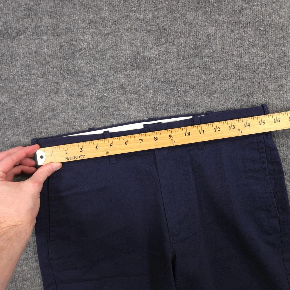 J Crew Flex Chino Shorts Mens 30 Navy Blue Stretch Twill 7